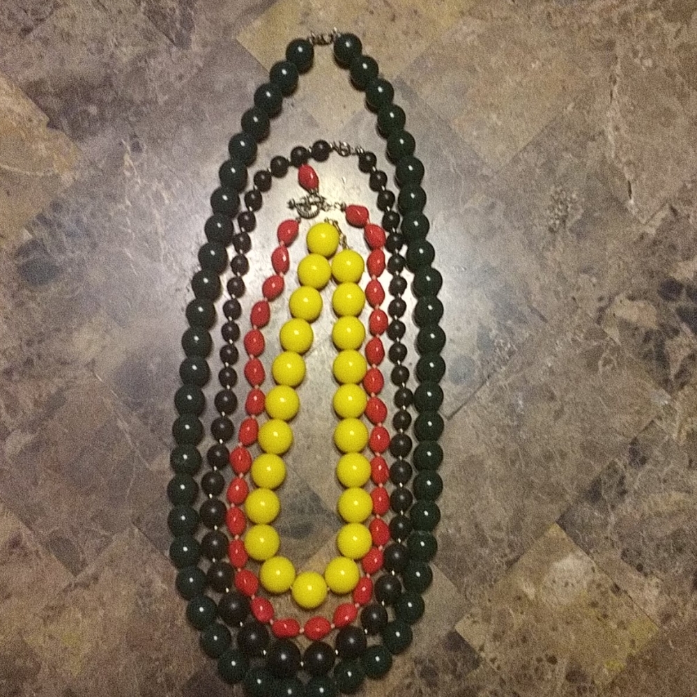 4 beaded necklaces